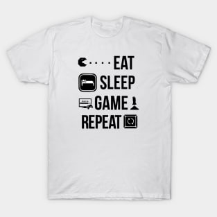 Eat Sleep Game Repeat Gamer Design T-Shirt